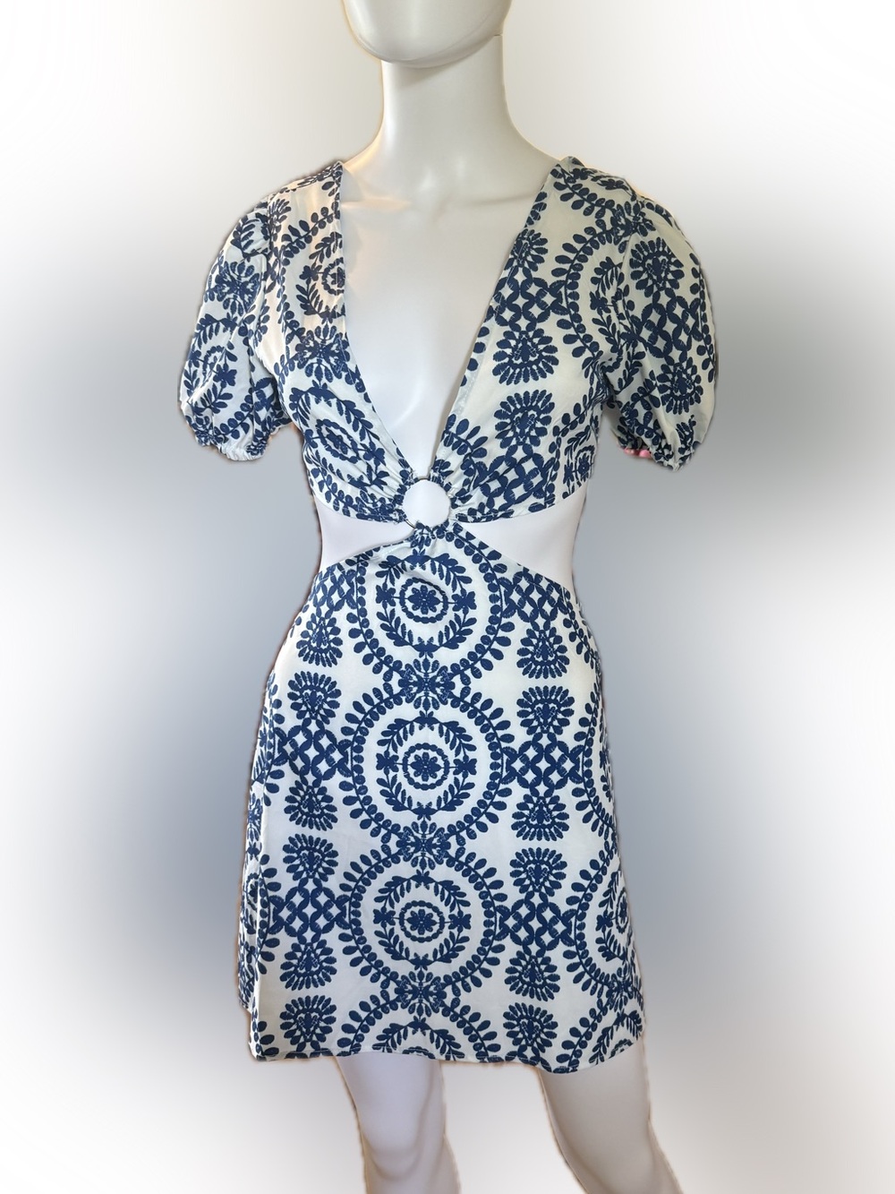 SHEIN Blue and White Labeled XS Dress